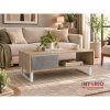 Meja Tamu Coffee Table Sonoma Oak White Matt 1087
