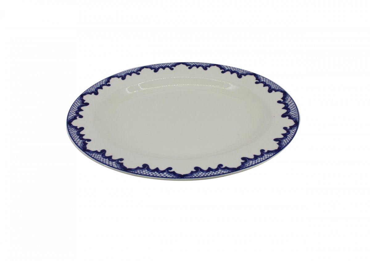 Mandarin Blue Oval Plate